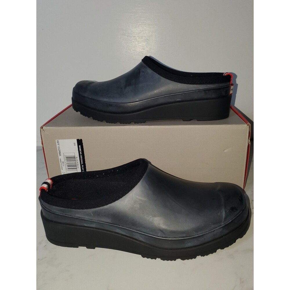NWB Hunter Original Play Clog Women's Casual Boots, Black, W5